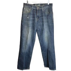 32S BKE Tyler Starched Blue Jeans bootleg